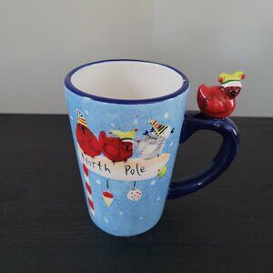 ONEIDA Frosty Feathers North Pole Cardinal Tall Mug